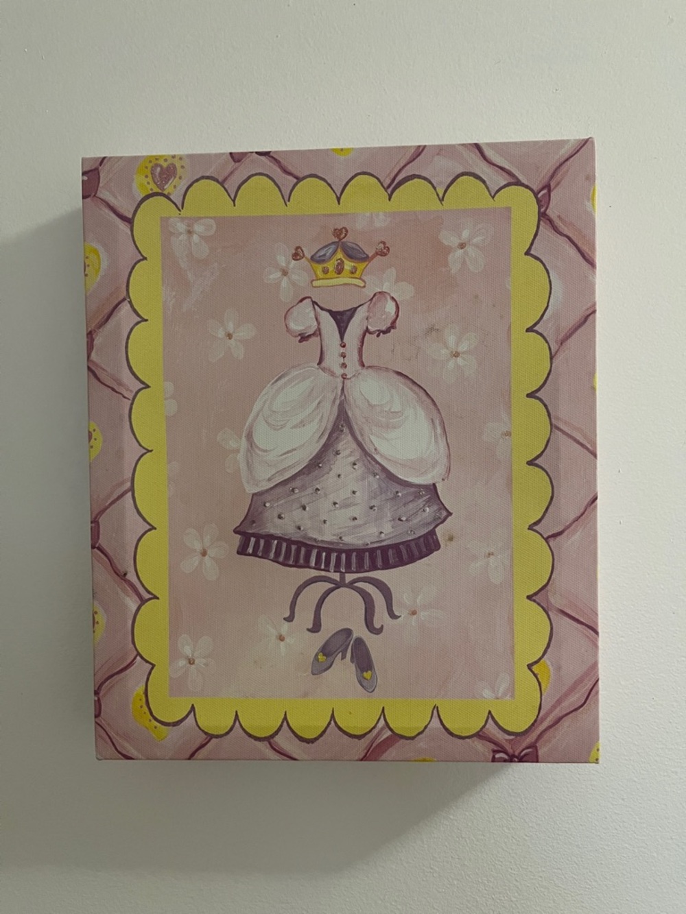 12x10 Princess Canvas Dress Wall Art Decor